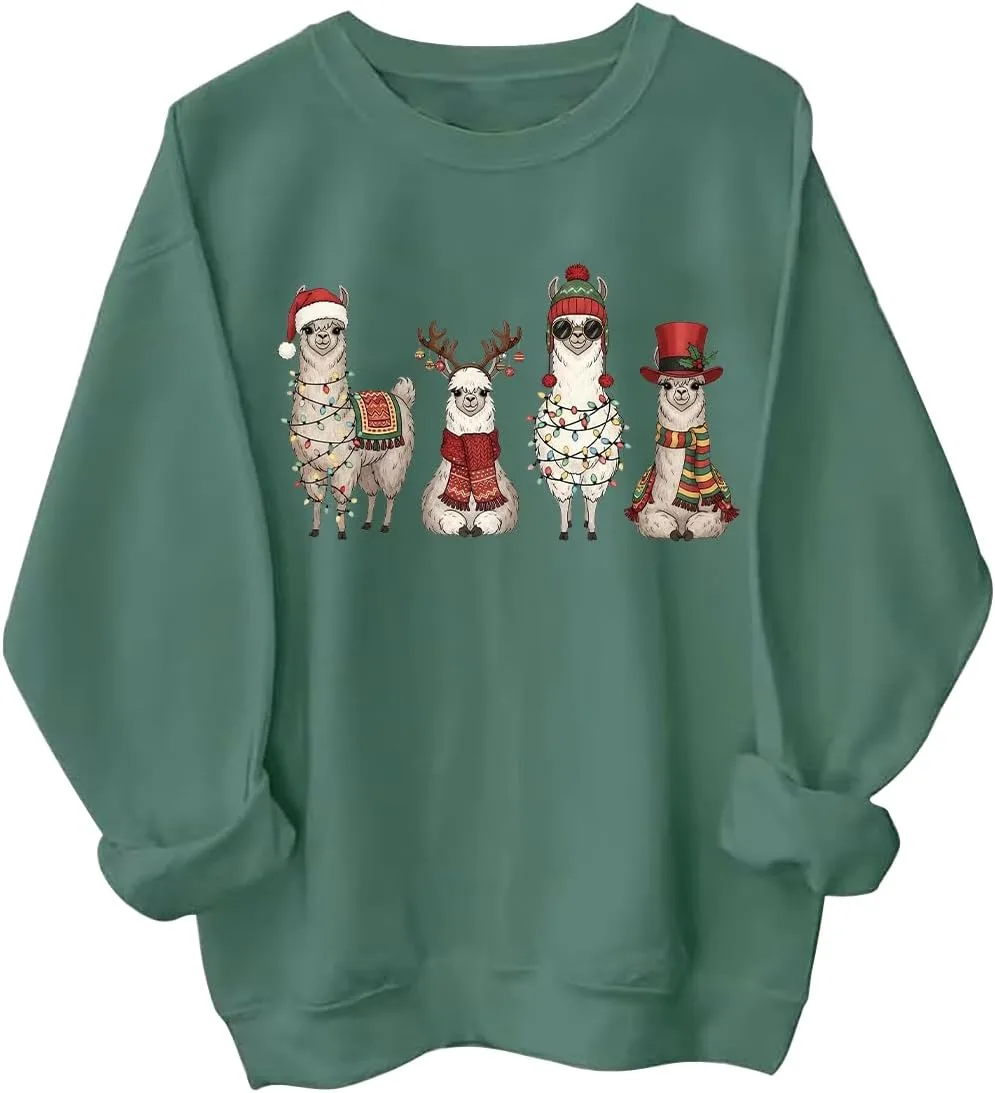 

Свитшот Llama Christmas Cynvor