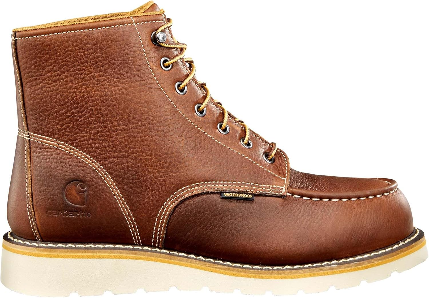 

Мужские водонепроницаемые ботинки Carhartt с 15 см подошвой и стальным носком, Soft Tan Full Grain Leather