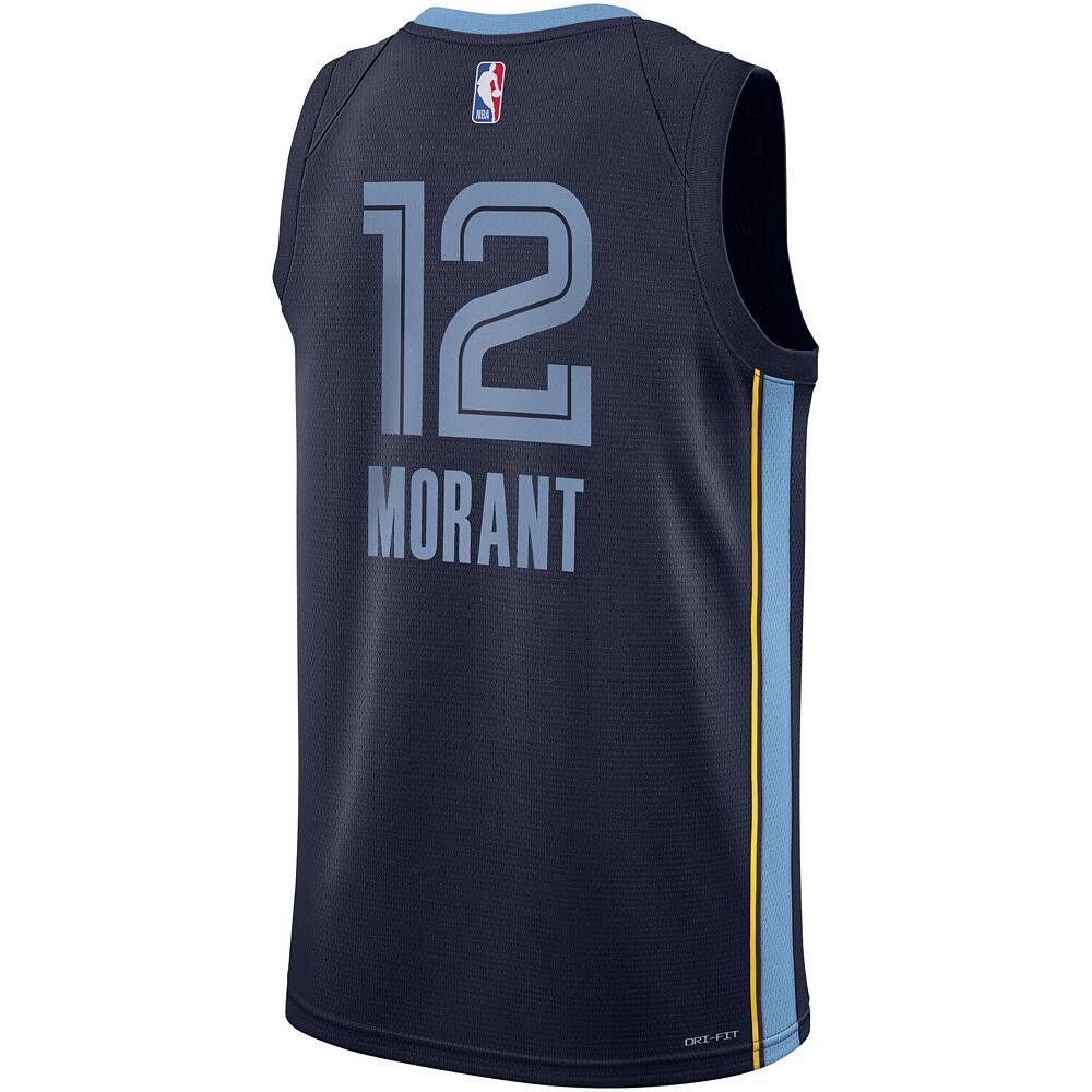 Молодежная футболка Nike Ja Morant Navy Memphis Grizzlies Swingman — Icon Edition, цвет Grz Navy — фото 4