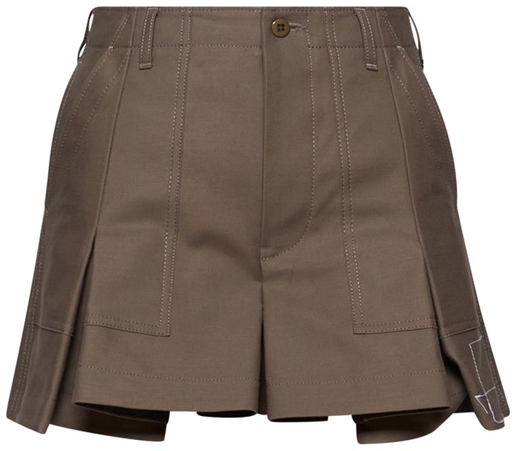 

Шорты Sacai x WTAPS Back Satin Shorts 'Taupe', коричневый