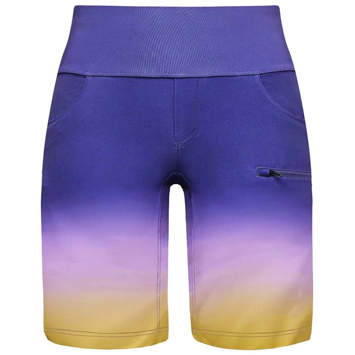 

Женские шорты Limitless с высокой посадкой и эластичным поясом, 11 дюймов Shredly, Midnight Citron Ombre