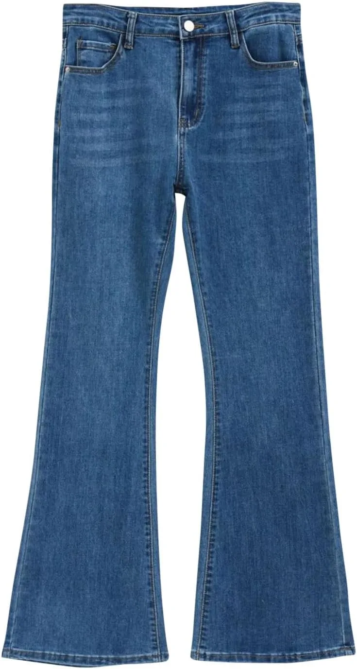 Джинсы Bell Bottom для женщин Mid Rise Wide Leg Flare Stretchy Casual — фото 4