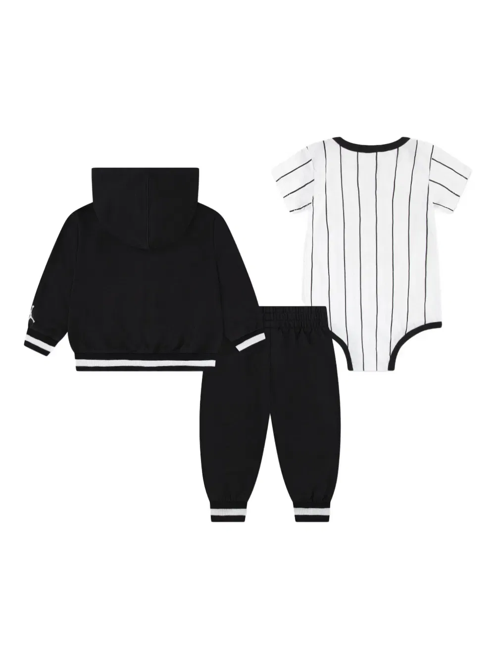 Спортивный костюм из смесовой хлопковой ткани (комплект из трех предметов) Jordan Kids, черный — фото 2