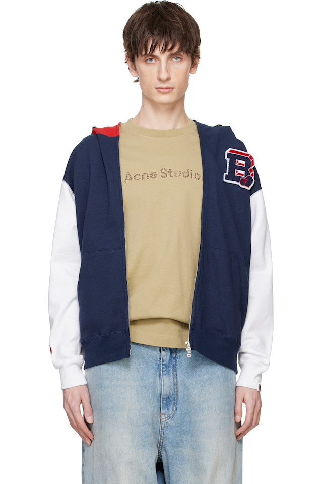 

Полная толстовка с молнией UK Shark Bape, синий