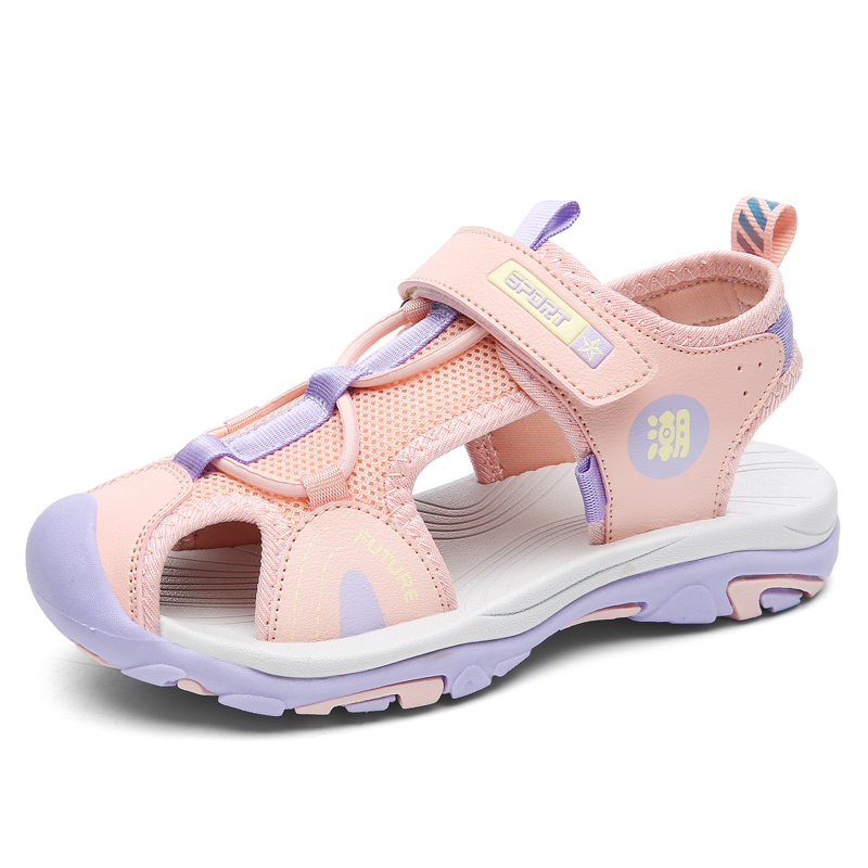 

Антиударные и износостойкие детские сандалии Kids' KUPE, черно-красные