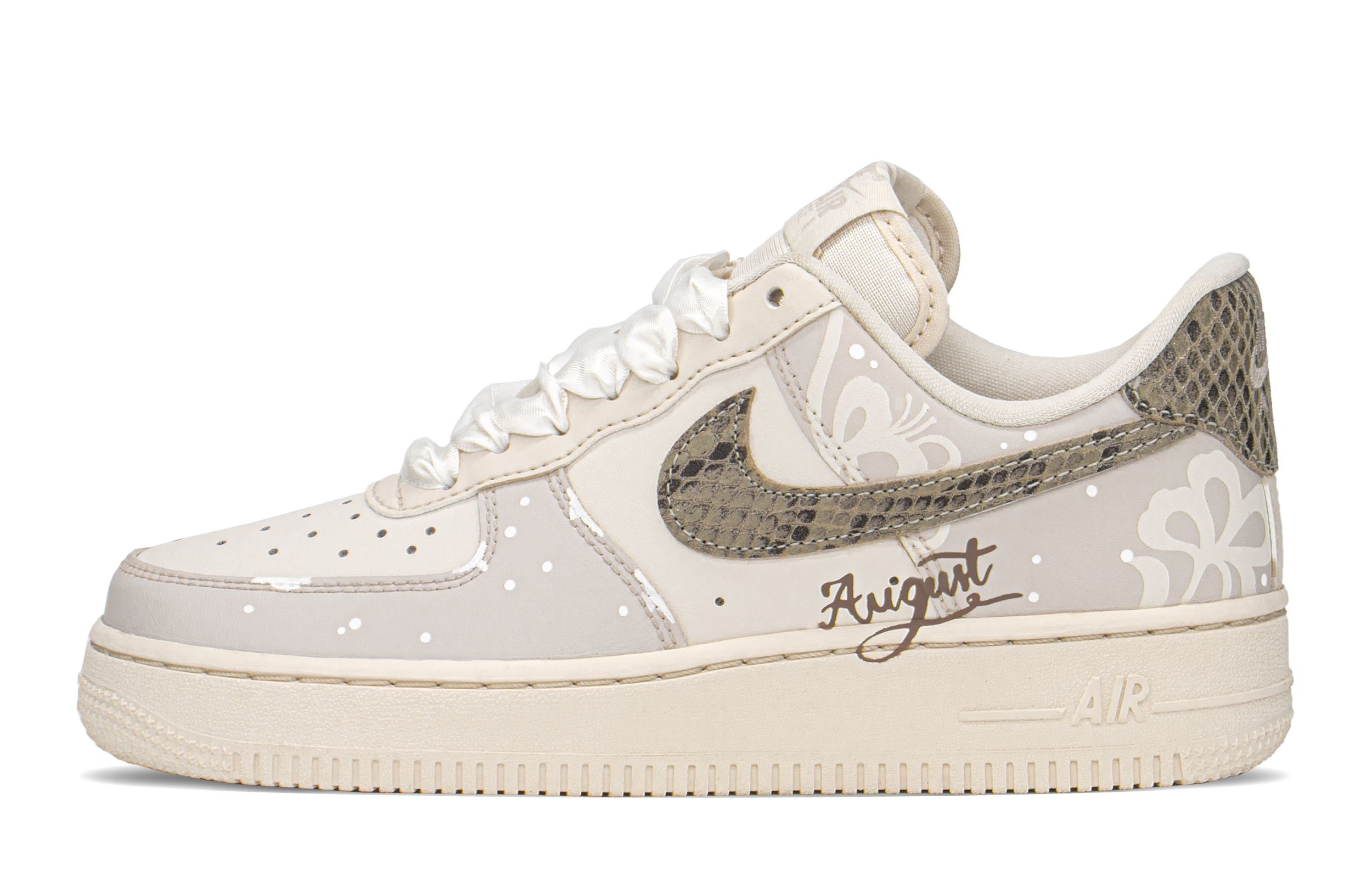 

Кроссовки Nike Air Force 1 Skateboard Shoes Women's Low-Top Beige White