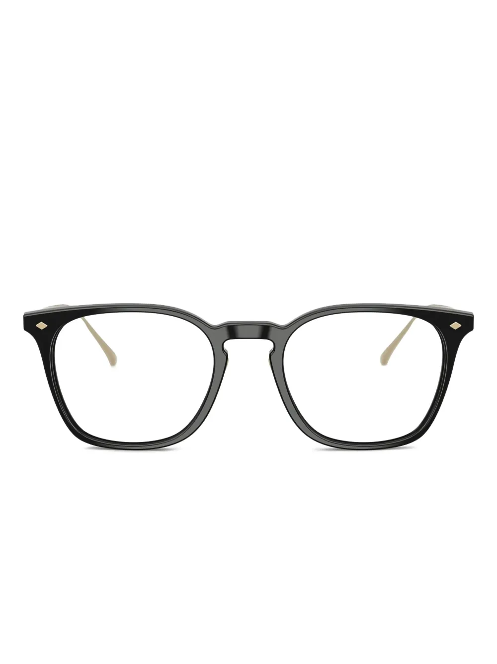 

Очки с титановыми квадратными оправами Giorgio Armani, черный