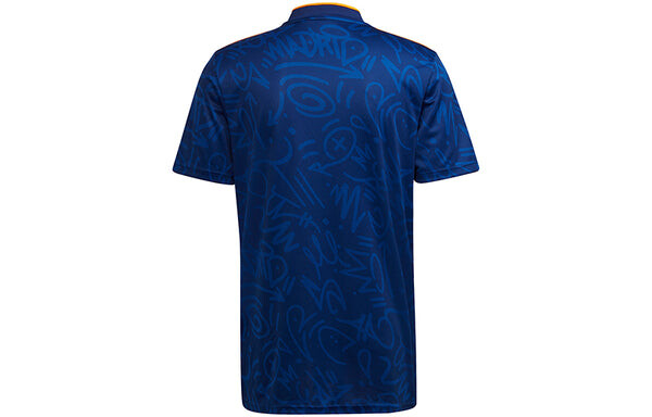 Майка Men's adidas Training Sports Tournament Short Sleeve Soccer/Football Jersey SW Fan Edition Real Madrid Away Blue, синий — фото 2