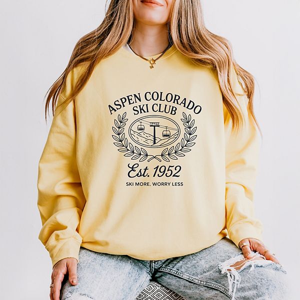 

Легкий свитшот для женщин Aspen Colorado Ski Club Laurel Leaves Simply Sage Market, Butter, Зеленый, Легкий свитшот для женщин Aspen Colorado Ski Club Laurel Leaves Simply Sage Market, Butter