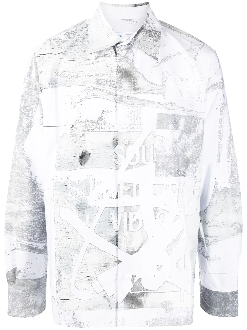 

Рубашка оверсайз с принтом OFF-WHITE, белый