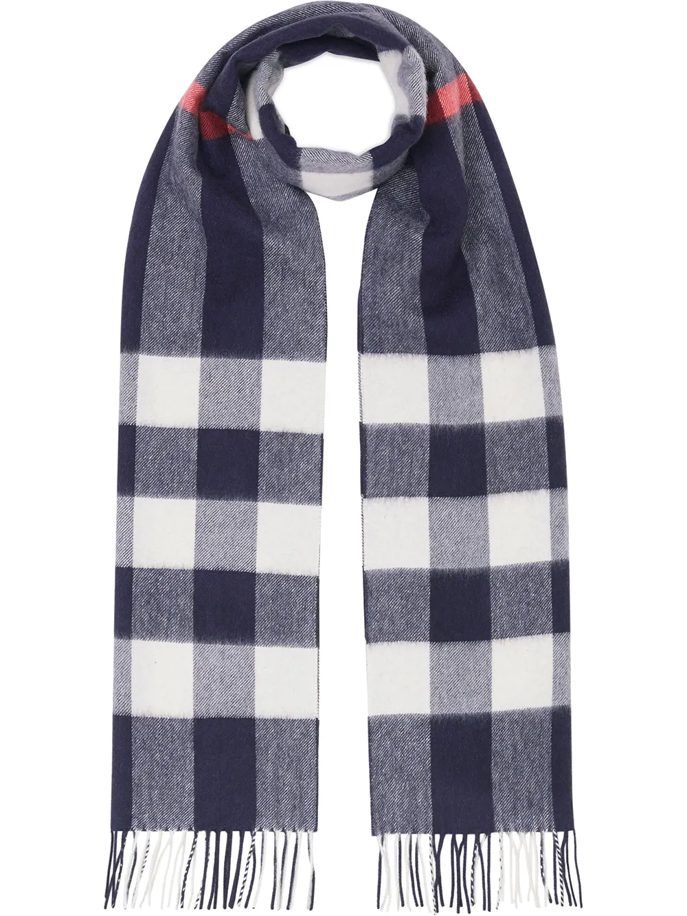 

Кашемировый шарф в клетку BURBERRY, синий