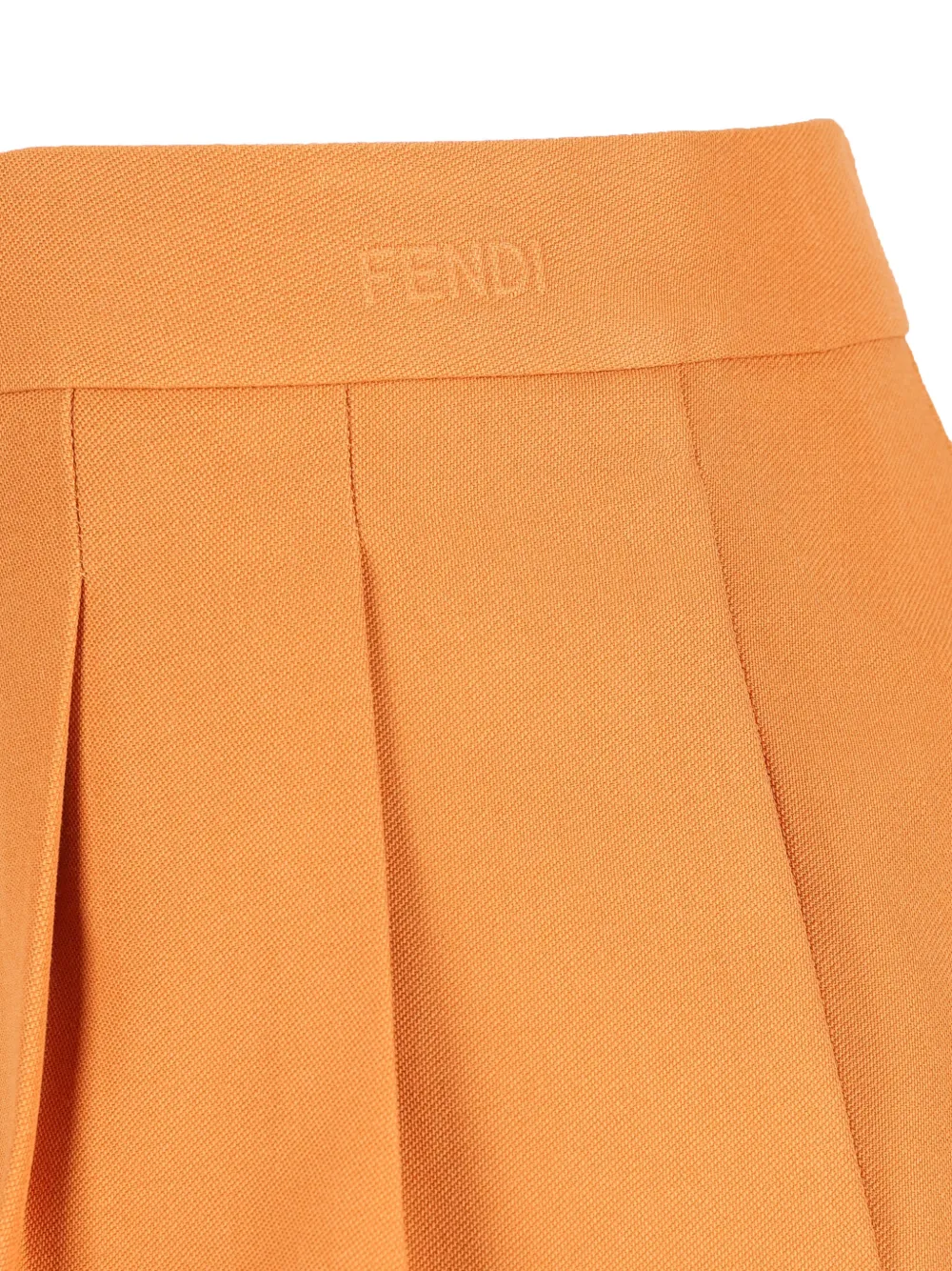 Брюки-шорты с двумя складками Fendi, оранжевый — фото 4