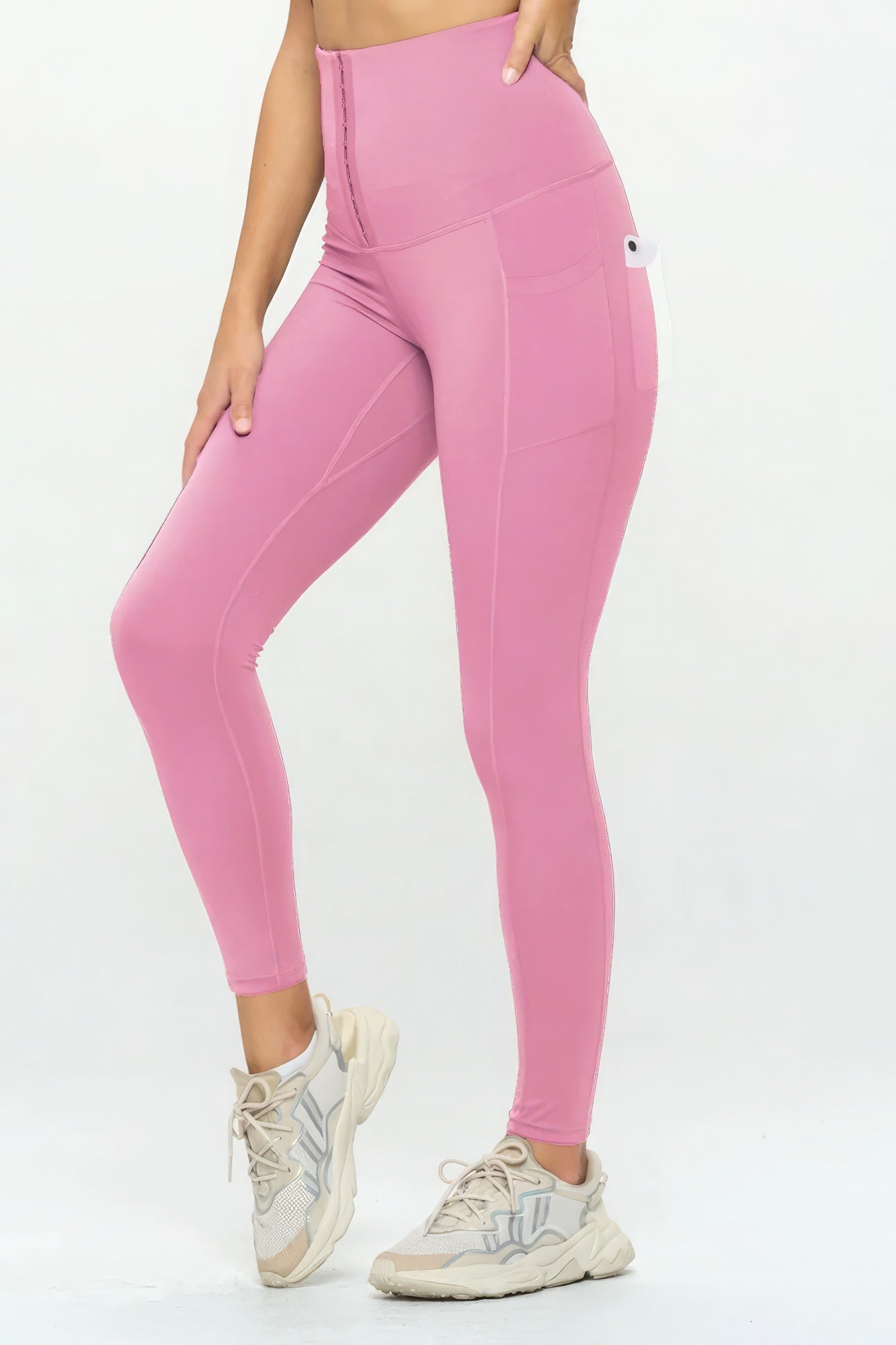 

FASHNZFAB Body Shaper Модные леггинсы для йоги, розовый