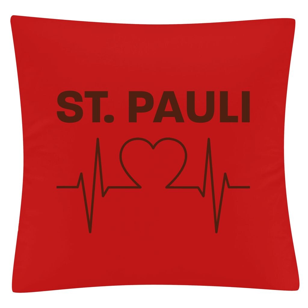 

Чехол на подушку multifanshop - St. Pauli - сердцебиение, красный, один размер