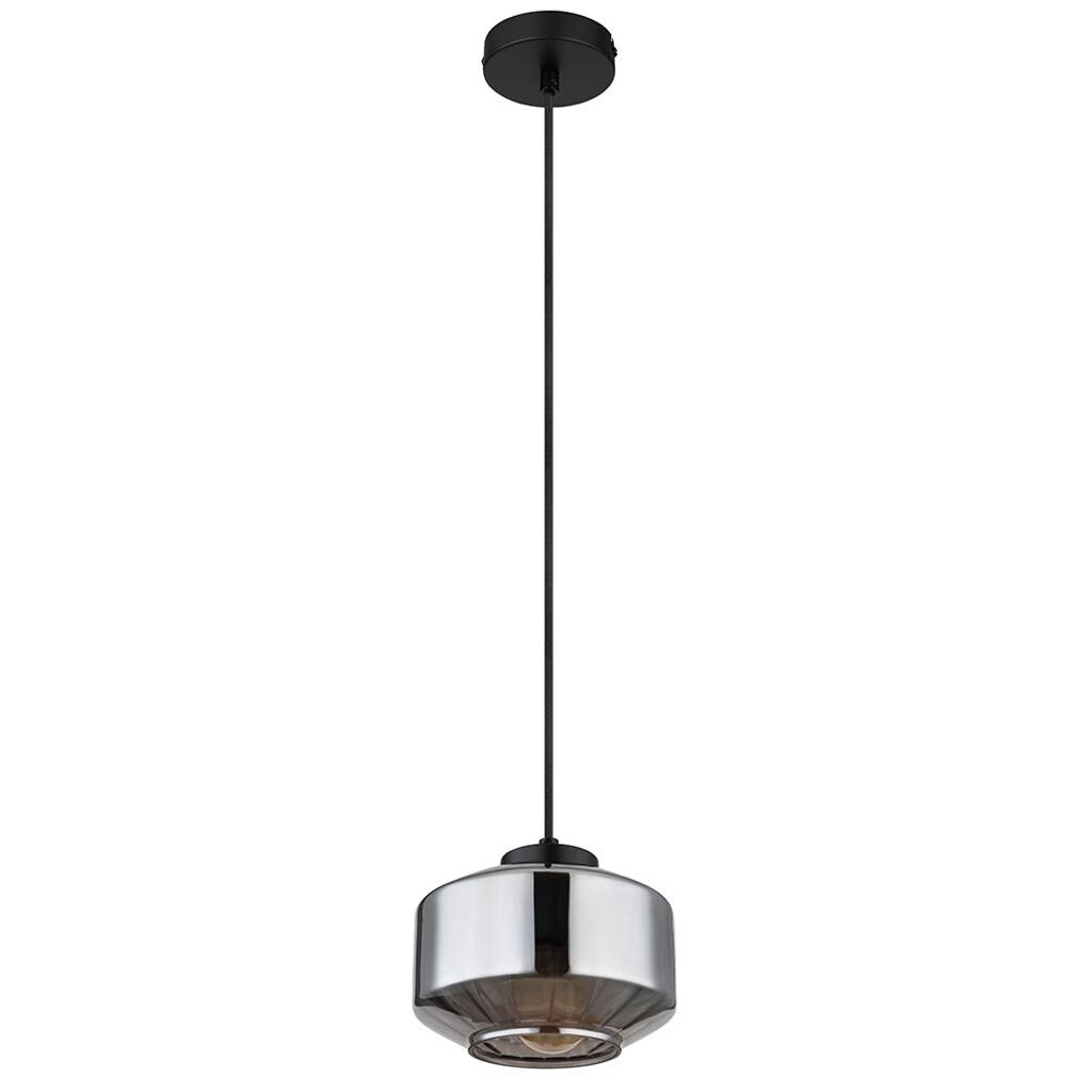

Подвесной светильник, стекло металл, цвет чёрный дым, H 120 см etc-shop, серебро