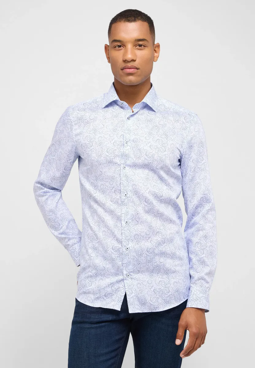

Рубашка Eterna с длинными рукавами "SLIM FIT", голубой