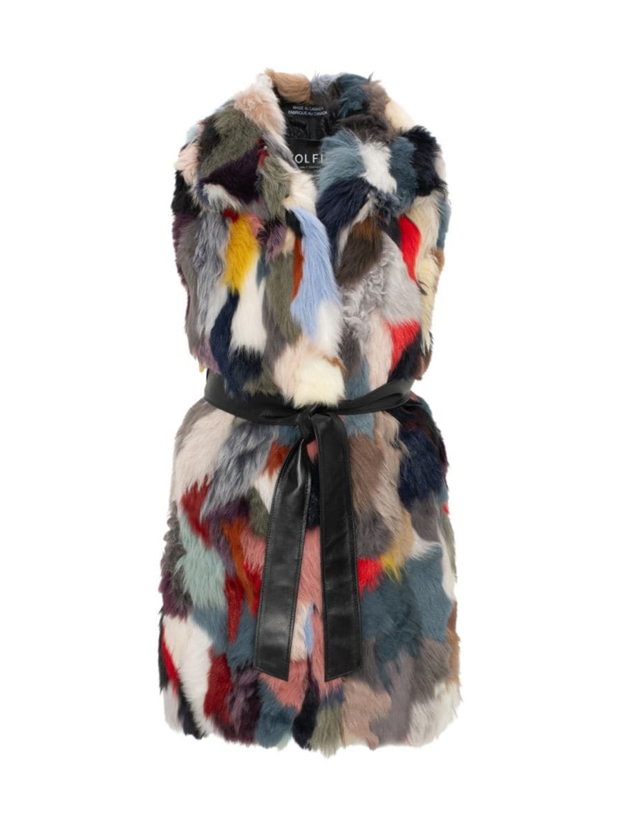 

Удлиненный жилет из овчины Toscana из коллекции Made For Generations WOLFIE FURS, цвет Grey Multi