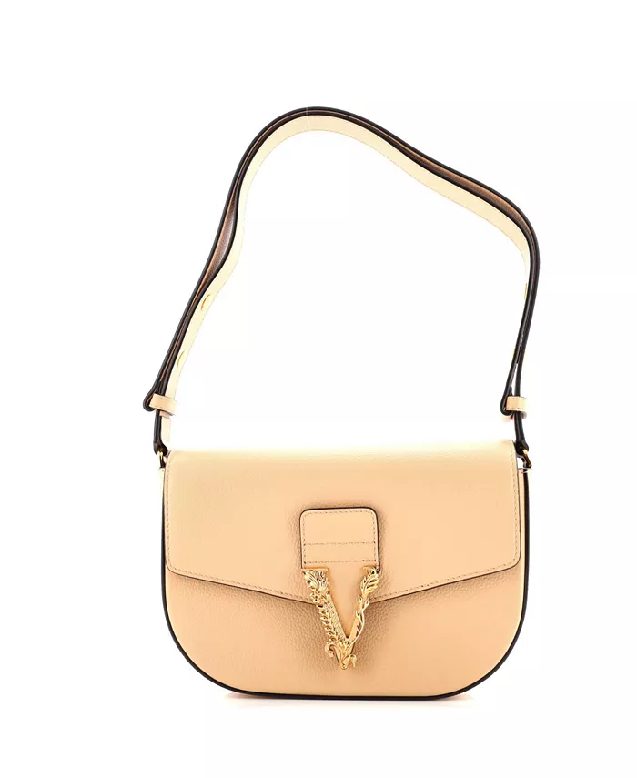 

Средняя кожаная сумка-мессенджер Virtus Flap Pre-Owned Versace, коричневый/бежевый