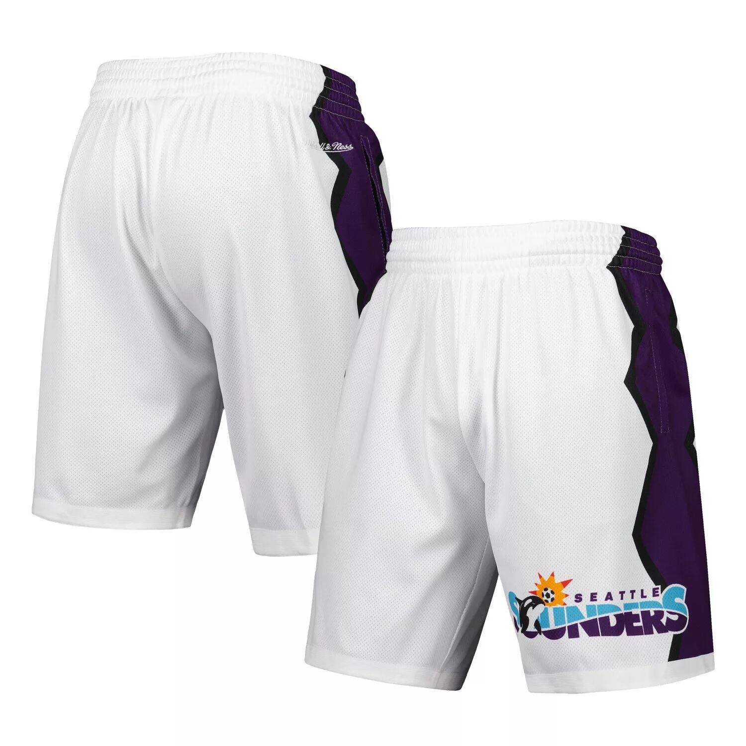 

Мужские шорты Mitchell & Ness White Seattle Sounders FC Swingman