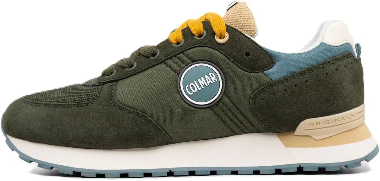 Мужские низкие кроссовки COLMAR Travis Authentic, Military Green Stone Blue Beige