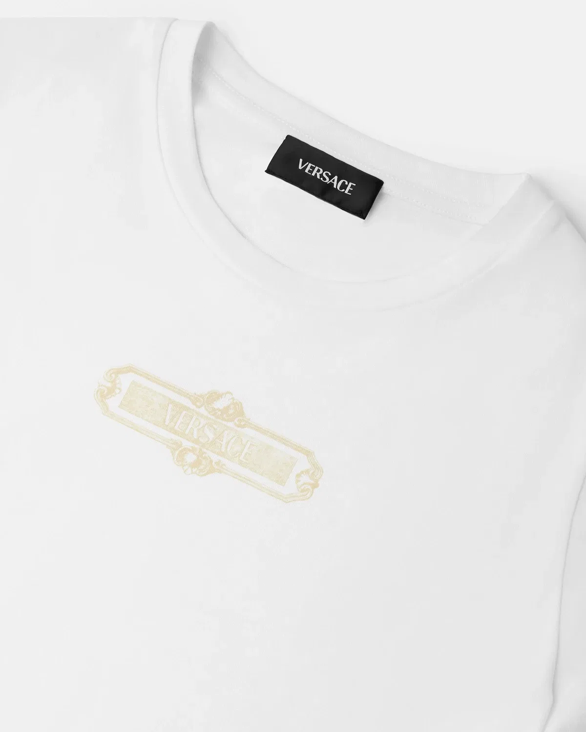 Детская футболка из хлопкового джерси с принтом VERSACE, белый — фото 4