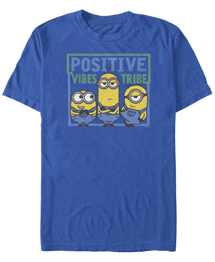 

Мужская футболка с коротким рукавом Minions Positive Vibes Tribe Fifth Sun, синий