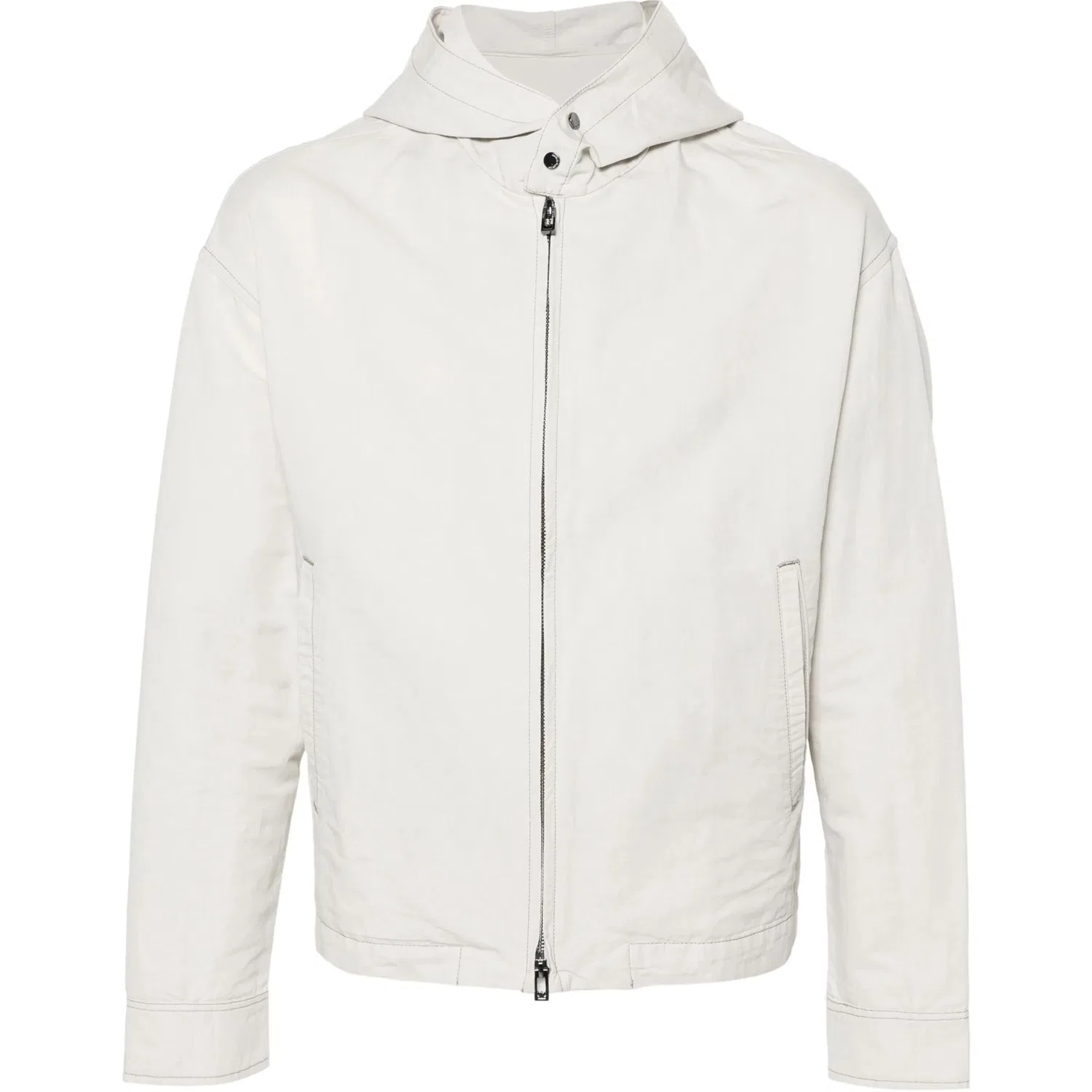 Куртка-худи на молнии EMPORIO ARMANI, Light Gray