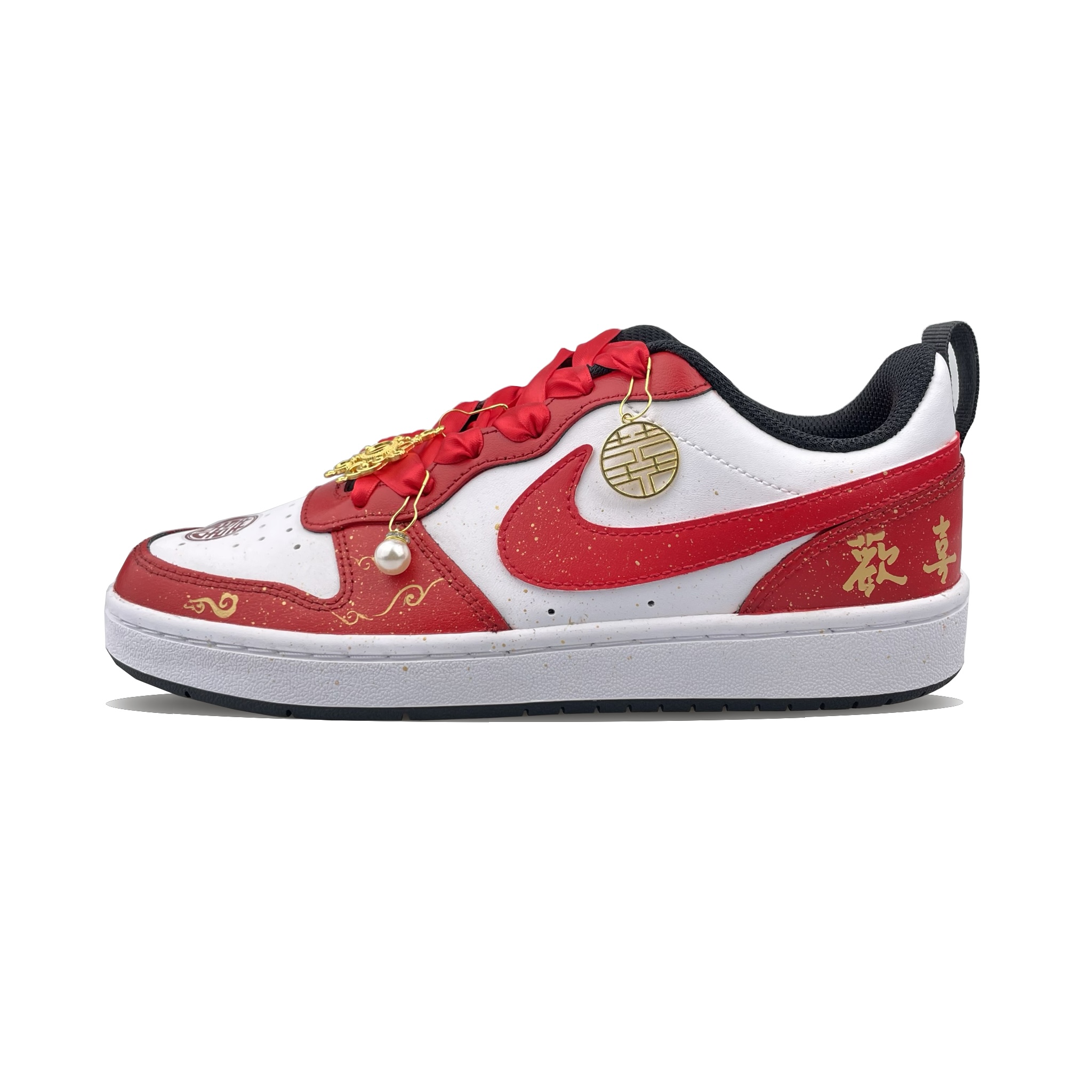 

Кроссовки Nike Court Borough Kids' Skateboarding Shoes Grade School, красный