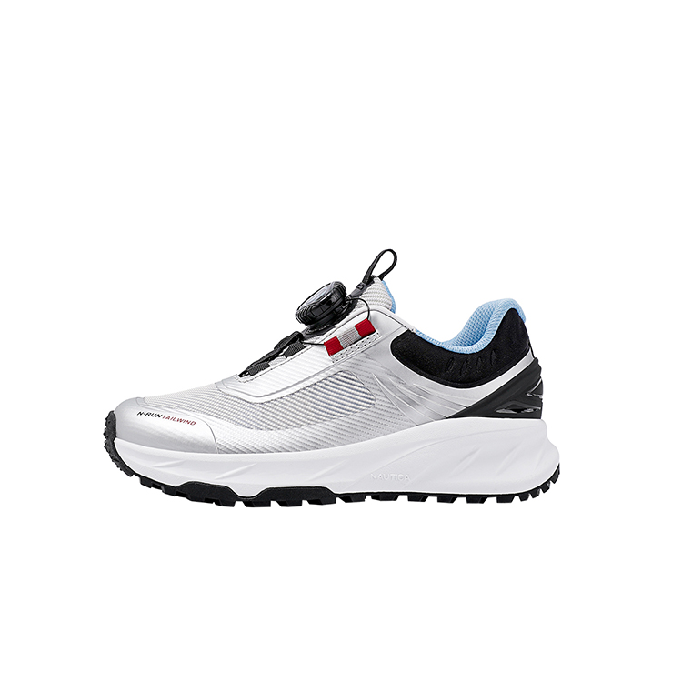 

NAUTICA Низкие детские беговые кроссовки White Purple Unisex с противоскользящей подошвой