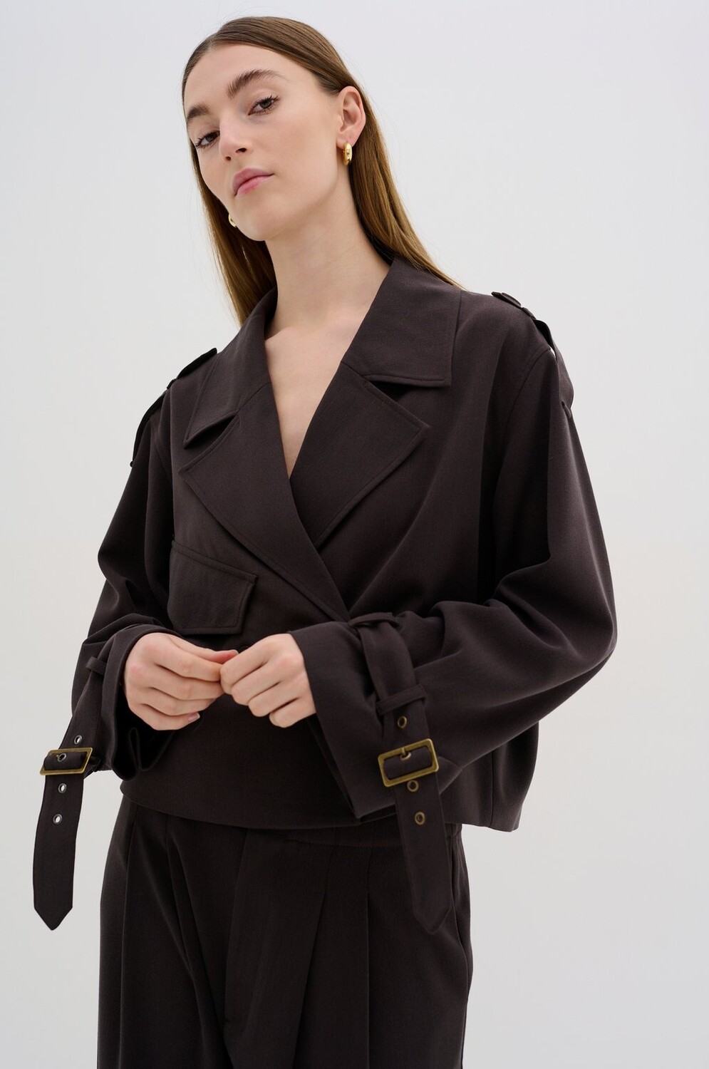 

Блейзер SILLEMW My Essential Wardrobe, темно-коричневый