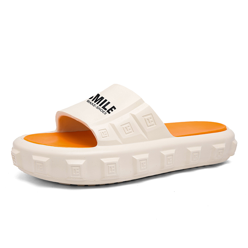 

CariteSport ЭВА бесшумные противоскользящие устойчивые к запахам и истиранию шлепанцы мужские бело-оранжевые, цвет White Orange