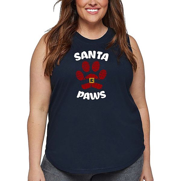 

Футболка Santa Paws для женщин plus size La Pop Art, Navy, Синий, Футболка Santa Paws для женщин plus size La Pop Art, Navy