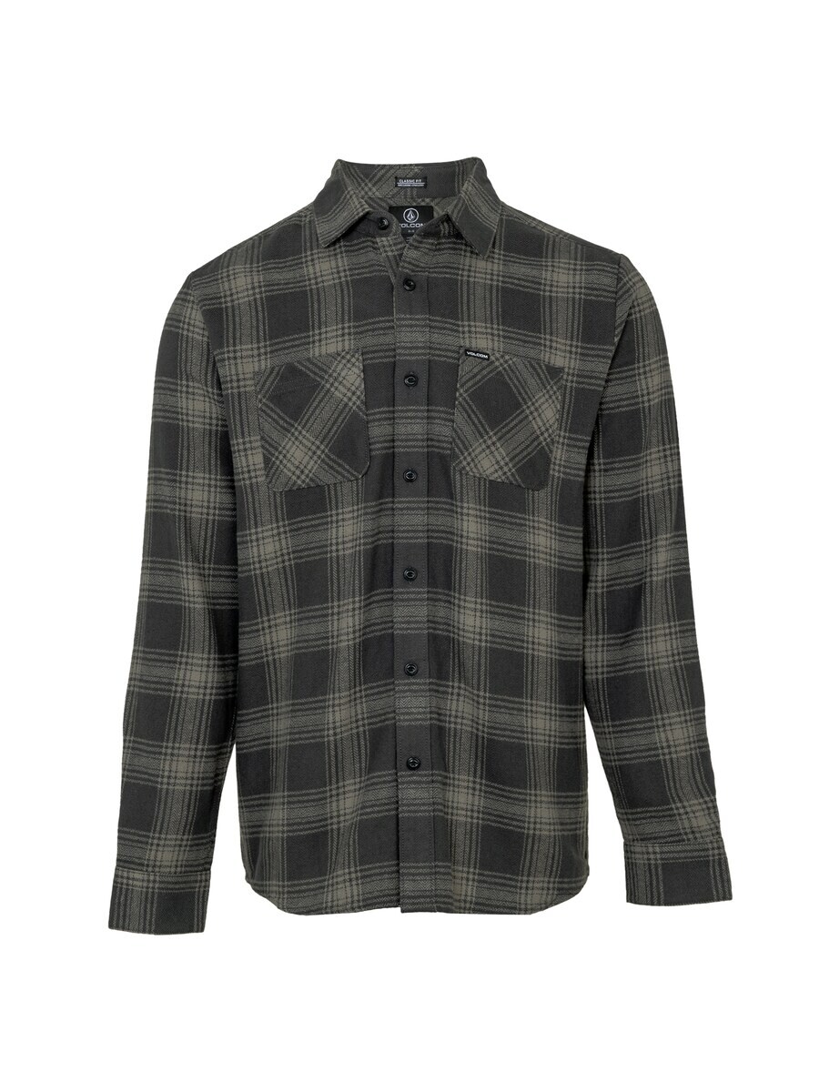 

Рубашка на пуговицах стандартного кроя Volcom TONE STONE LS, черный