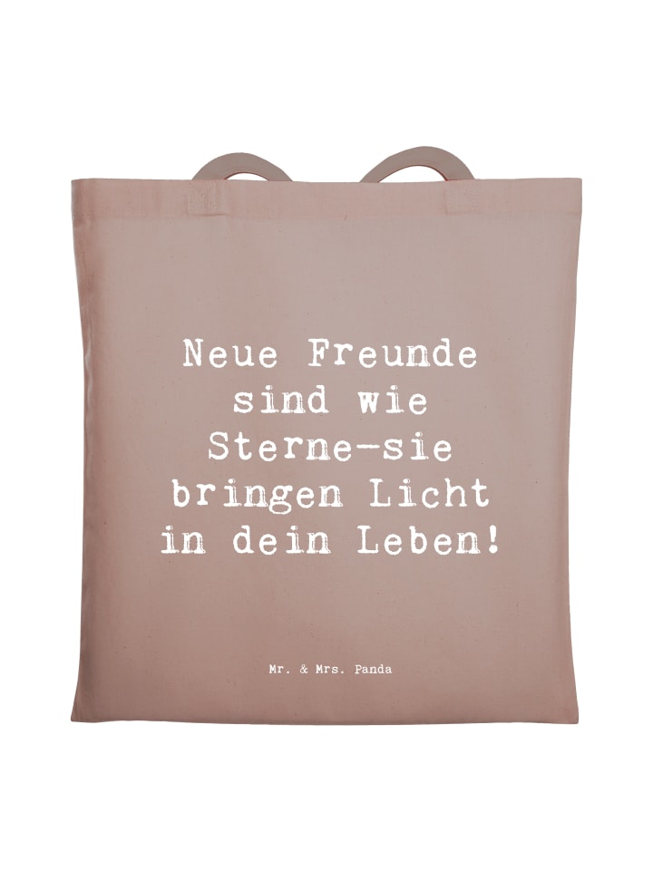 

Mr. & Mrs. Panda Джутовая сумка с надписью "Найди новых друзей" пастельно-коричневого цвета