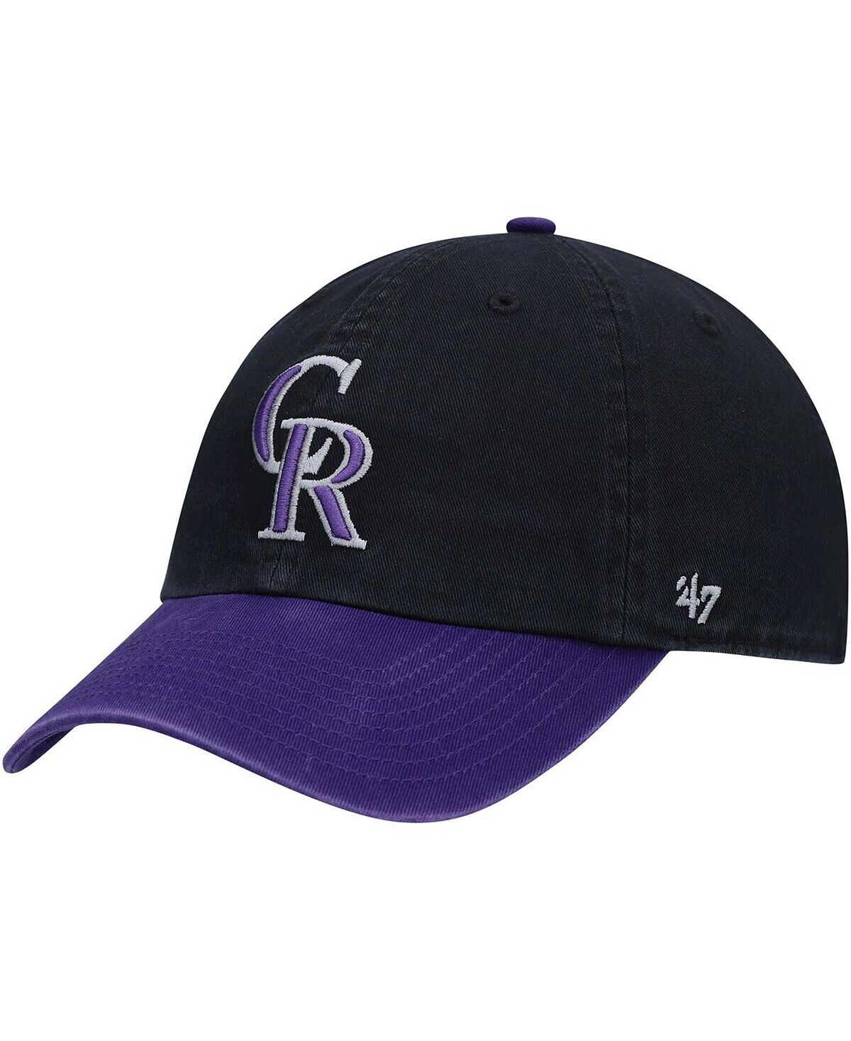 

Мужская черная регулируемая шапка Colorado Rockies Alternate Clean Up '47 Brand