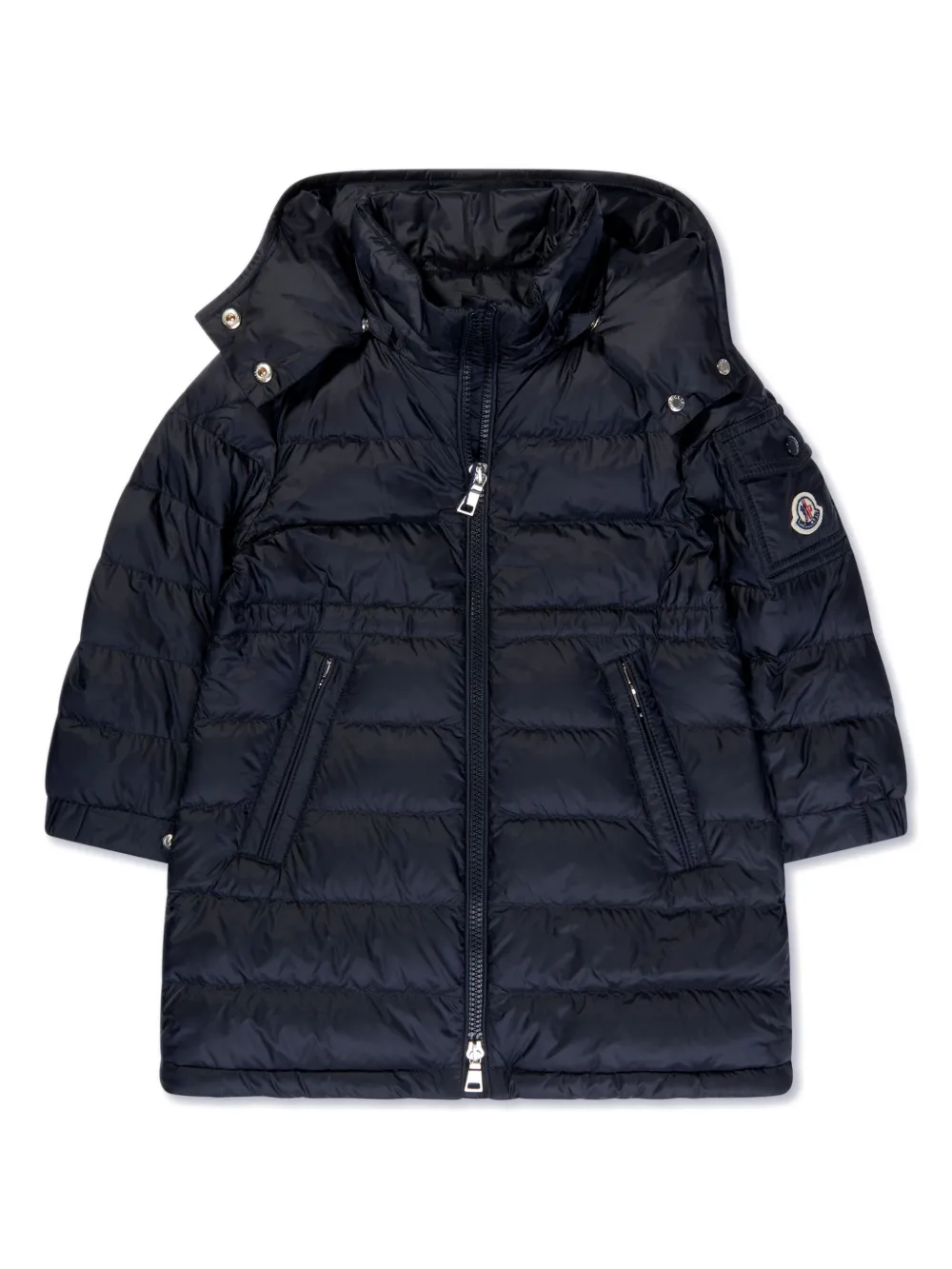 

Пуховик с логотипом Moncler Enfant, синий