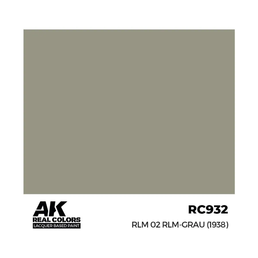 

РЛМ 02 РЛМ-Грау, Paint - Real Color, Dropper Bottles (AK-Interactive)