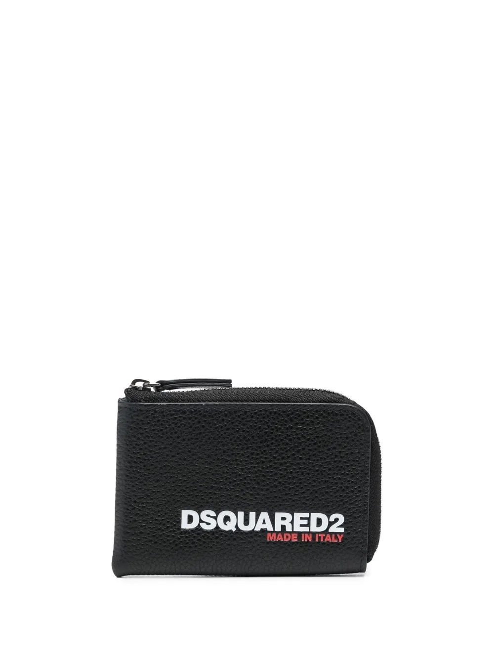 

Кошелек на молнии с логотипом DSQUARED2, черный