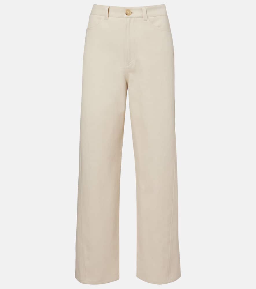 

Джинсы с широкими штанинами средней посадки Toteme, Sand