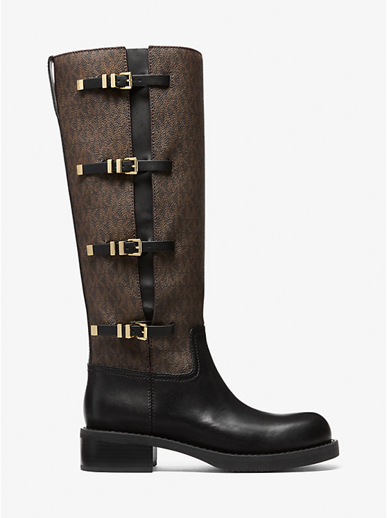 Ботинки Darrington из кожи с фирменным логотипом Michael Kors, Brown/Blk — фото 3