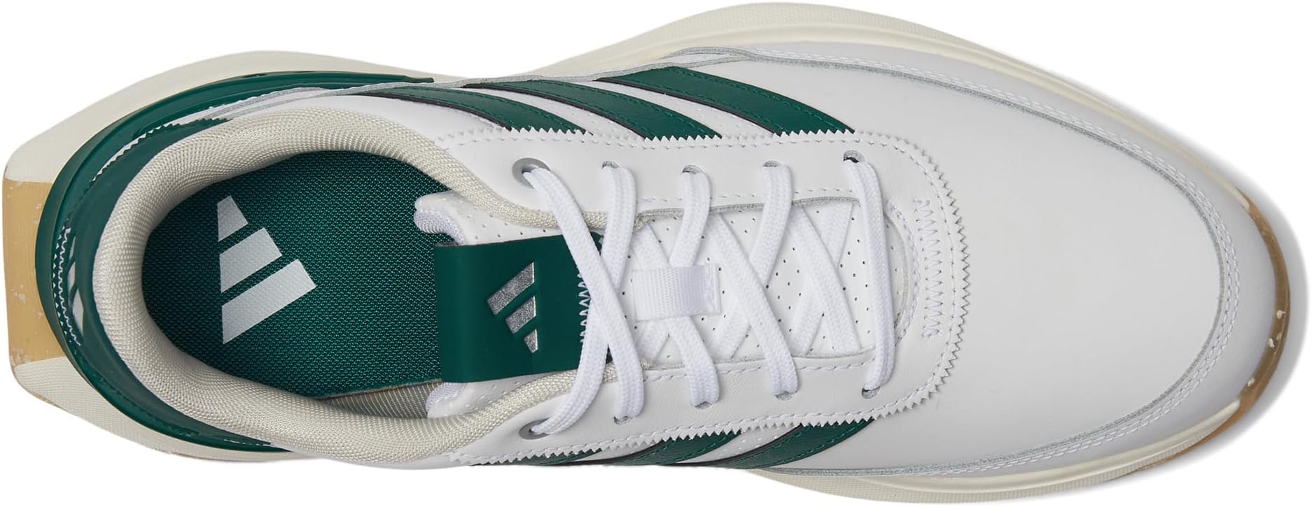 Кроссовки Adidas Golf S2G 24 Leather Spikeless Golf Shoes, Footwear White/Collgreen/Gum4 — фото 2