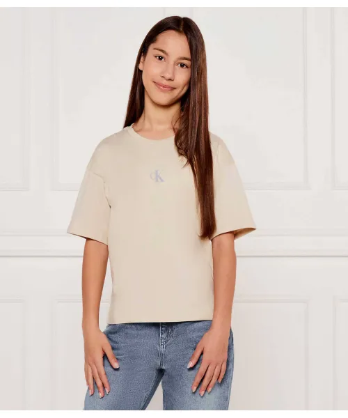 

Футболка Relaxed fit Calvin Klein Jeans, бежевый