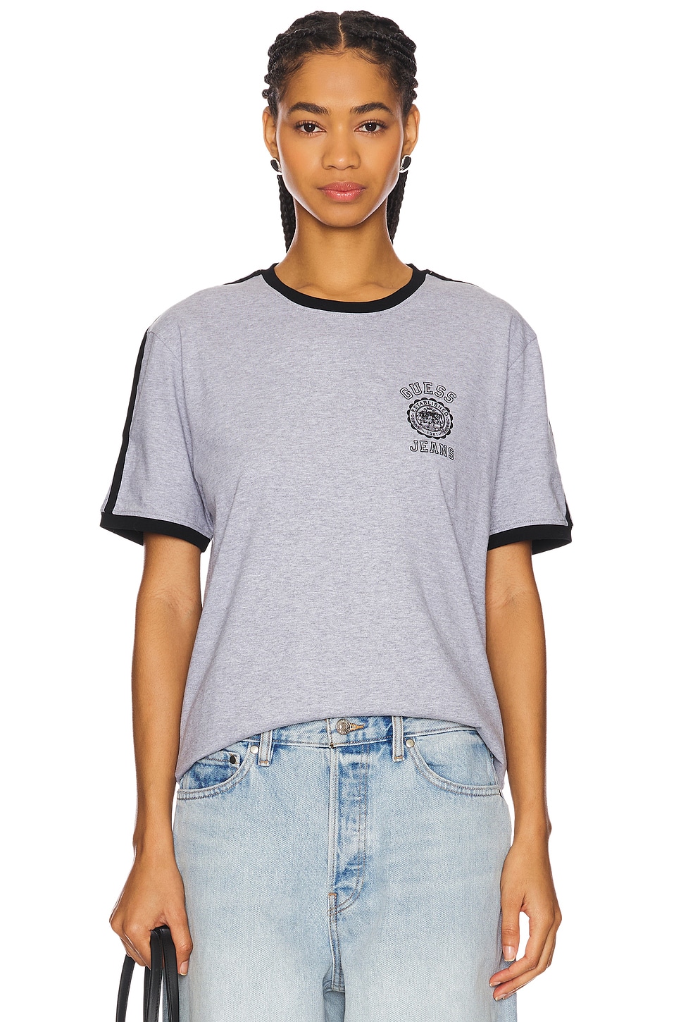 

Футболка в полоску Guess Jeans, серый