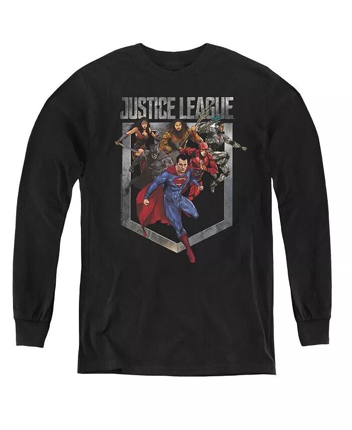 

Свитшот с длинным рукавом для мальчиков Movie Youth Charge Justice League, черный