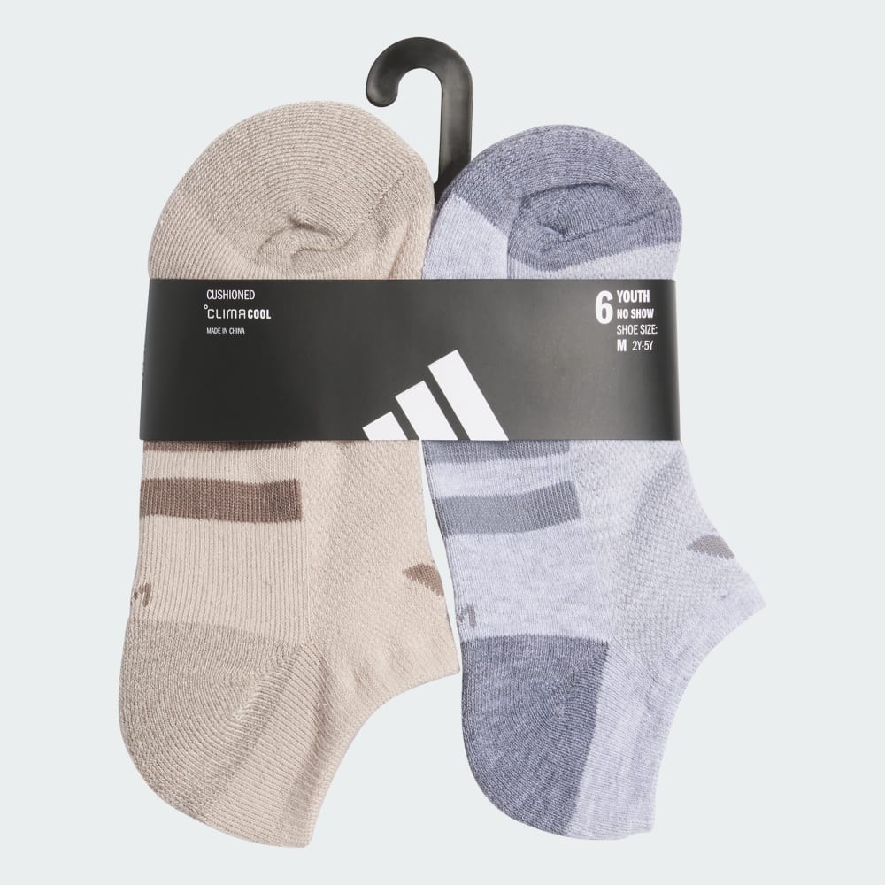 Носки Adidas Athletic Cushioned 6-Pack No-Show Socks Kids, цвет Beige/Multicolor/Magic Earth — фото 2