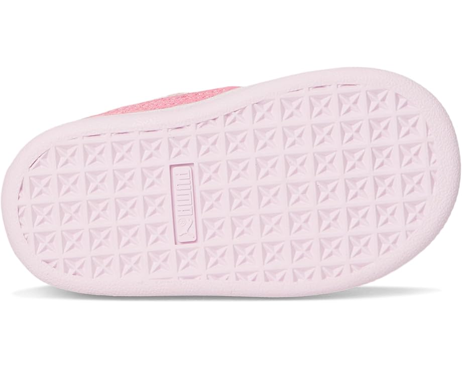 Детские кроссовки Puma Basket Care Bears x Sesame Street на липучках (для малышей) PUMA Kids, Frosted Ivory/Red Glamour/Pearl Pink — фото 3