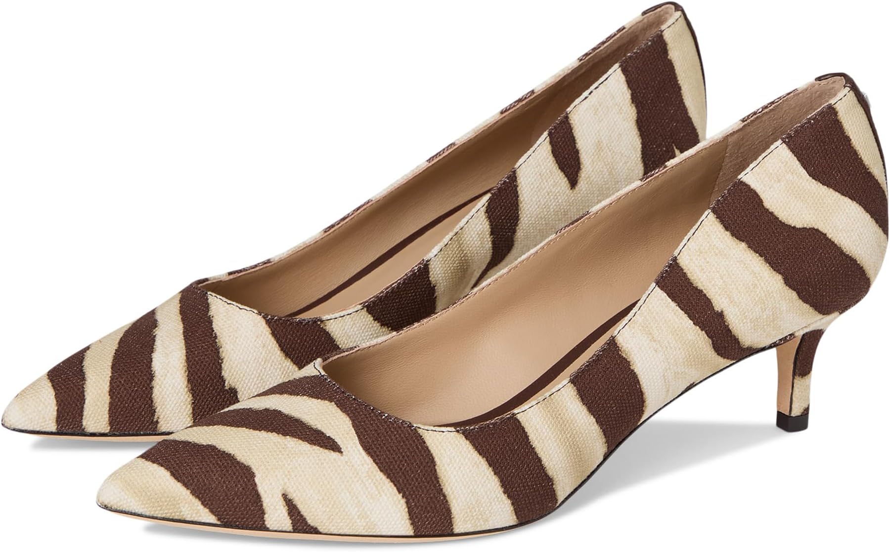 Туфли Lauren Ralph Lauren Adrienne Zebra-Print Canvas Pumps, цвет Zebra/Dark Hickory