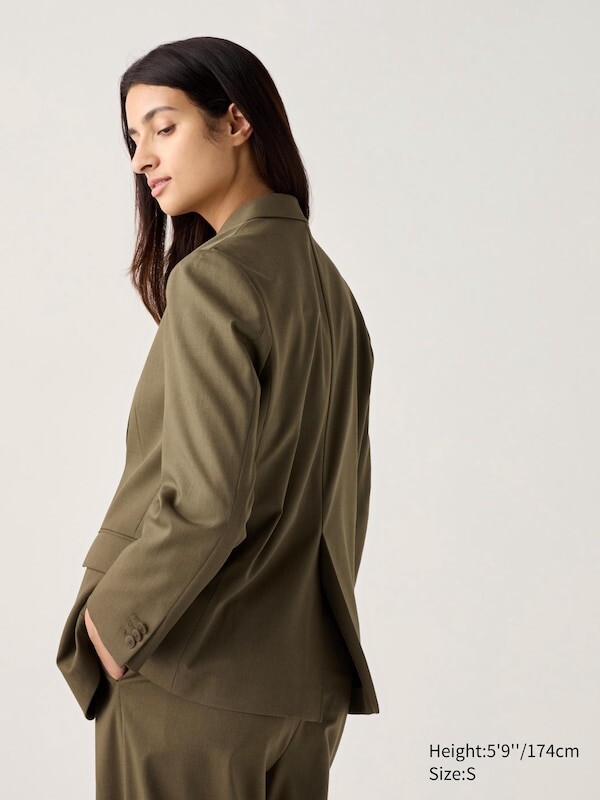 Пиджак Uniqlo, оливковый — фото 3