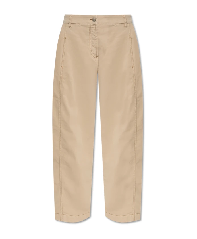 

Хлопковые брюки с широкими штанинами Ps By Paul Smith, бежевый