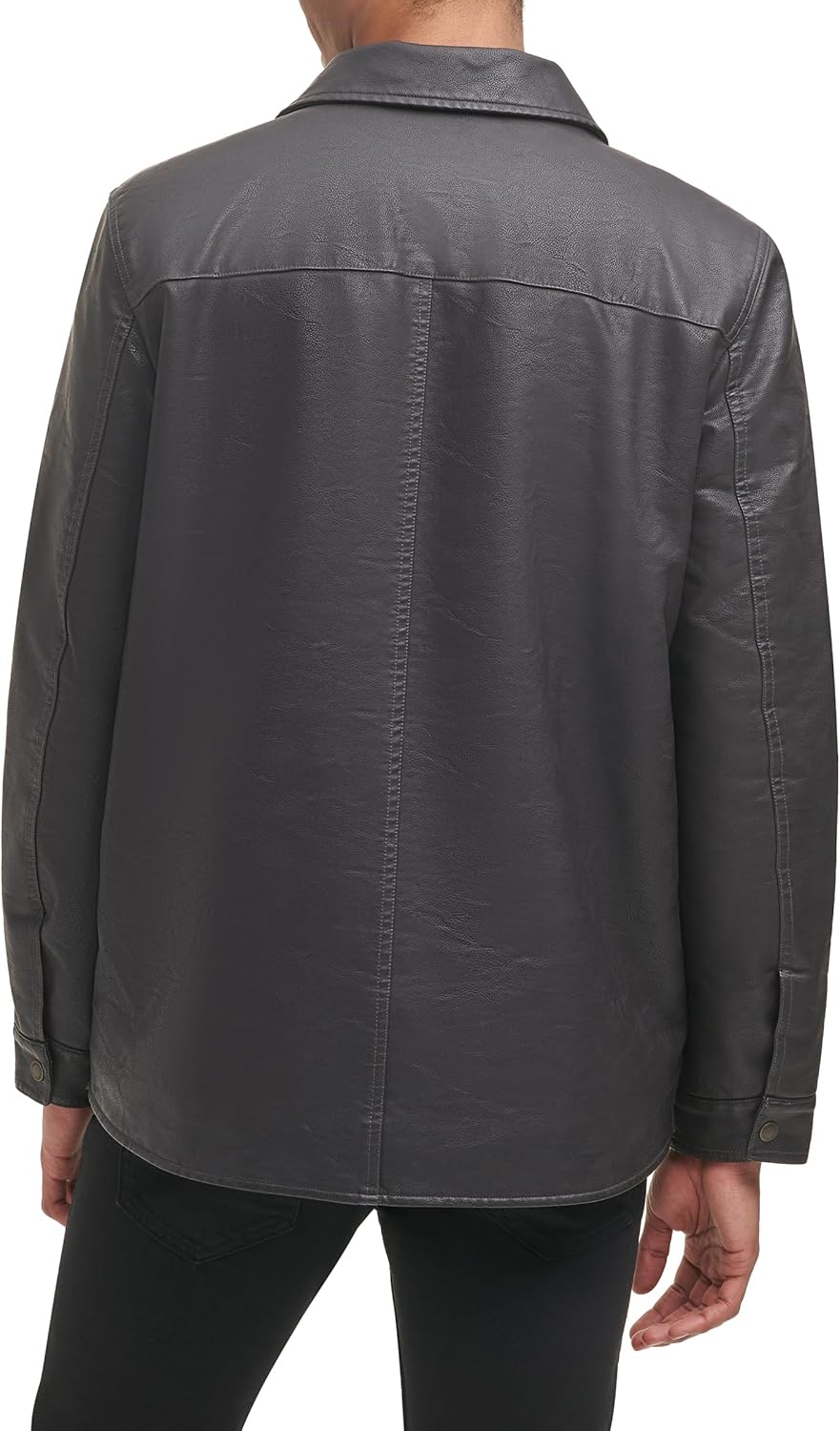Мужская куртка Levi's из искусственной кожи с капюшоном и полировкой, New Brown — фото 4
